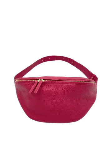 hip-bag-pekin-raspberry-grain-leather-gold-logo