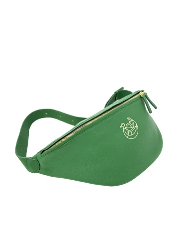 LA-BOBA-HIP-BAG-PEKIN-GREEN-LEATHER-GRAIN-GOLD