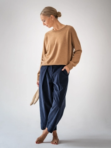 LA-BOBA-SPODNIE-PARIS-GRANATOWE-SZTRUKSOWE